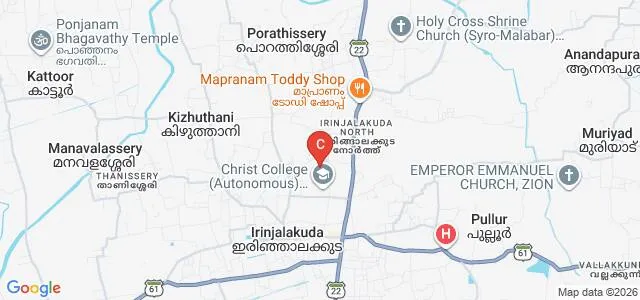 Christ College of Physical Education, Irinjalakuda Map