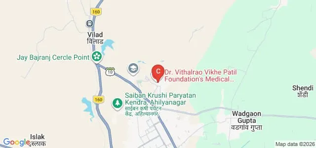 Dr Vitthalrao Vikhe Patil Foundation's Medical College and Hospital, Ahmednagar Map