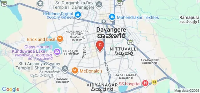 University BDT College of Engineering, Davangere Map