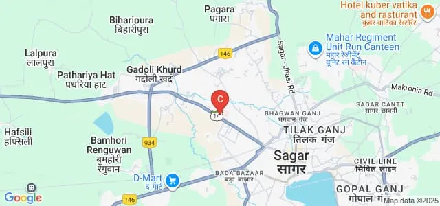 Bhagyoday Tirth Nursing College, Sagar Map