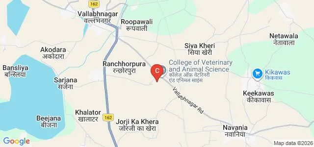 College of Veterinary and Animal Sciences, Udaipur Map