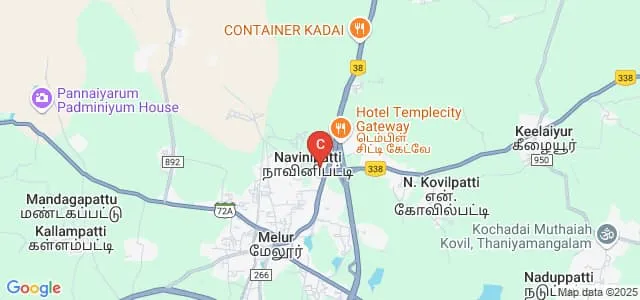 Government Arts College, Melur Map