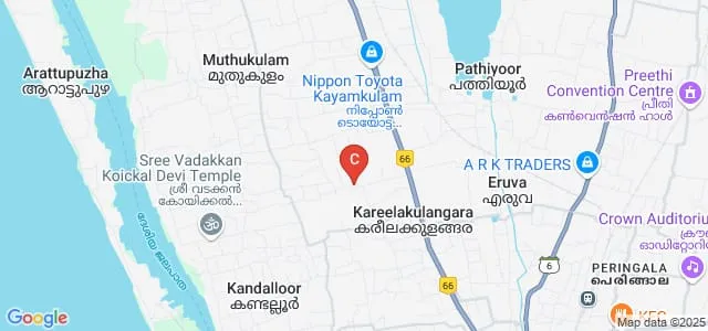 Guru Nithya Chaithanya Yathi College of Law and Research Centre, Kayamkulam Map