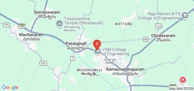 VSM College, Ramachandrapuram Map