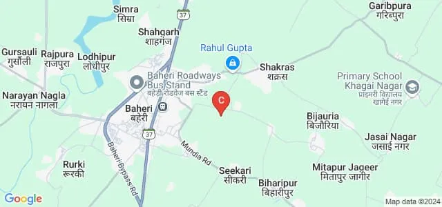 Dr Babu Ram Gangwar Smarak College, Baheri Map