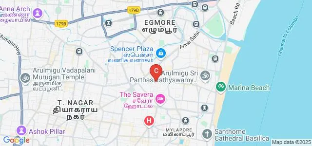 Measi Institute of Management, Royapettah Map