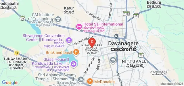 BEA College of Education, Davangere Map