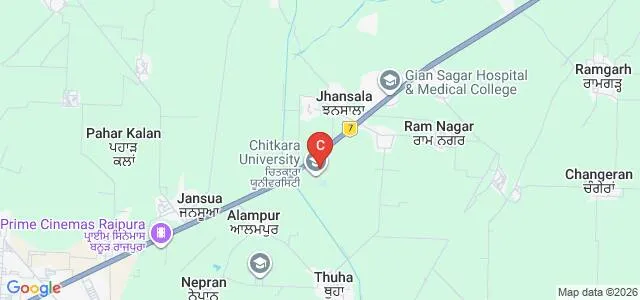 Chitkara School of Planning and Architecture, Patiala Map