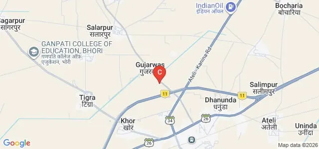Aravali College of Education, Ateli Map
