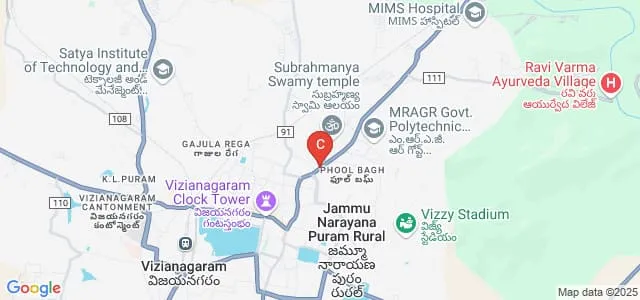 Maharajahs College for Women, Vizianagaram Map