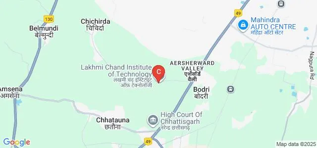 LCIT School of Pharmacy, Bilaspur Map