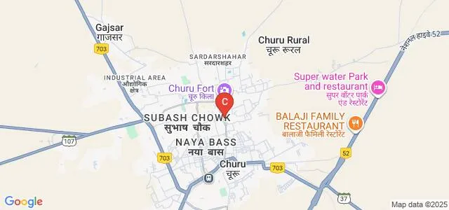 Churu Balika Mahavidyalaya, Churu Map