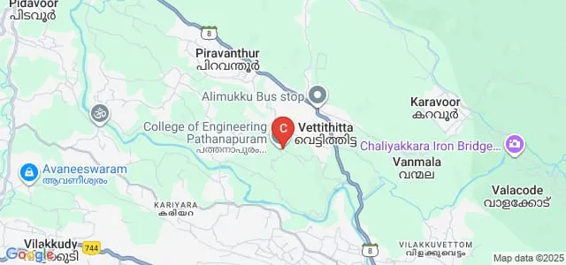 College of Engineering, Pathanapuram Map