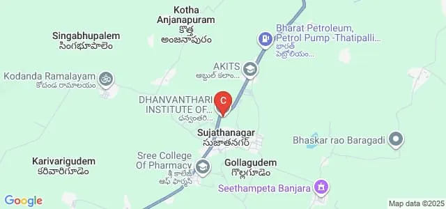 Dhanvanthari Institute of Pharmaceutical Sciences, Kothagudem Map