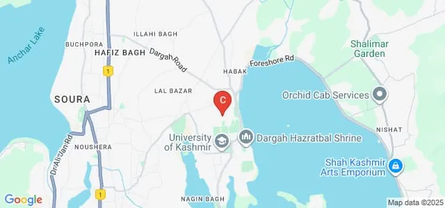 Directorate of Distance Education, University of Kashmir, Srinagar Map