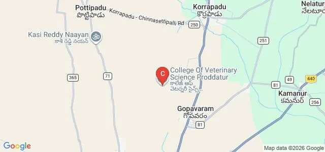 College of Veterinary Science, Proddatur Map
