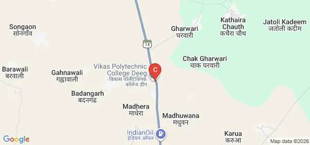 Vikas Polytechnic College, Bharatpur Map