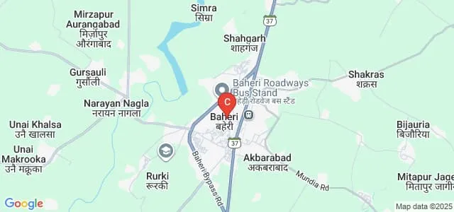 Darshan Singh Memorial Degree College, Baheri Map