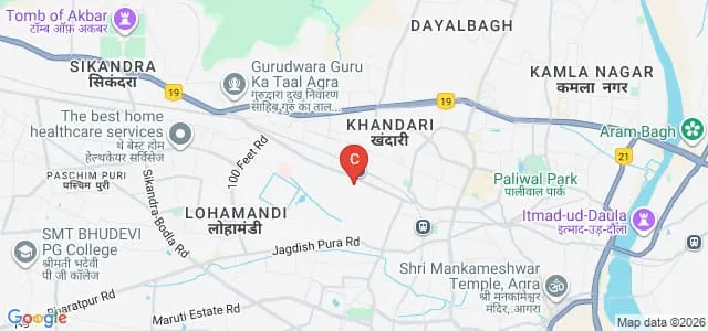 Institute of Mental Health and Hospital, Agra Map