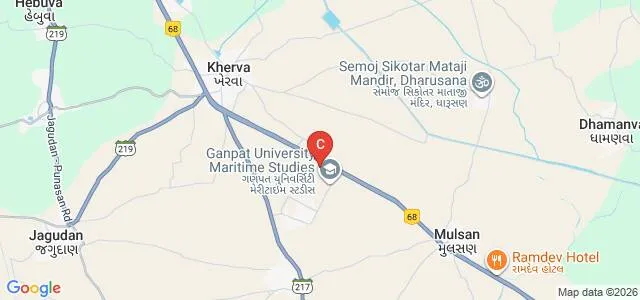 Ganpat University Institute of Nursing, Mehsana Map