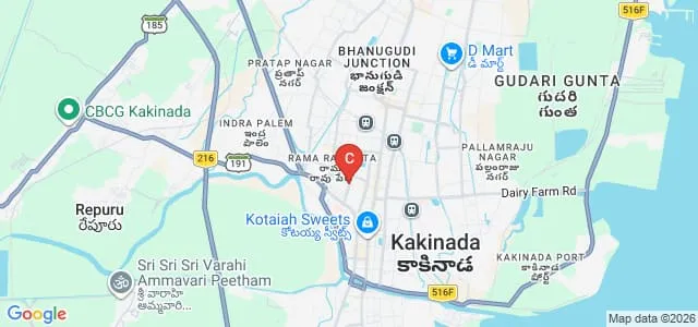 Pithapur Rajah's Government College, Kakinada Map