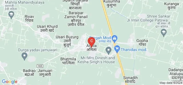Baba Thanidas Balika Mahavidyalaya, Mau Map