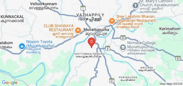 College of Teacher Education, Muvattupuzha Map