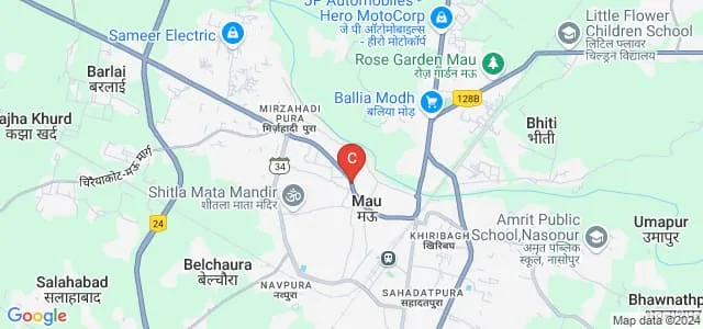 Maa Bhagwata Kunwar Institute of Management, Mau Map