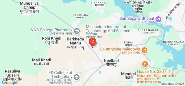 Millennium College of Nursing, Bhopal Map