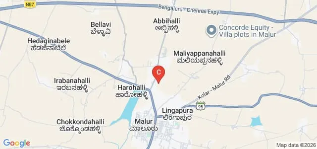 Manasa B Ed College, Malur Map