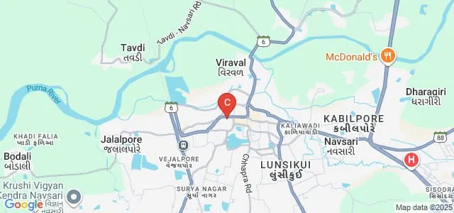 BP Baria Science Institute, Navsari Map