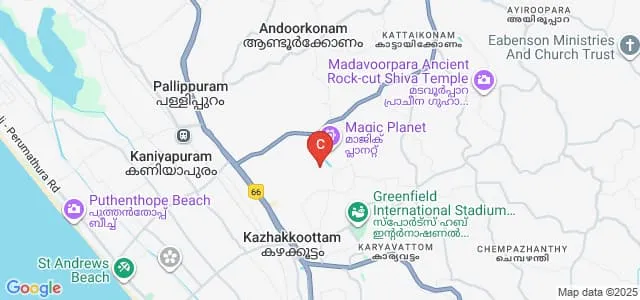 DC School of Architecture and Design, Thiruvananthapuram Map