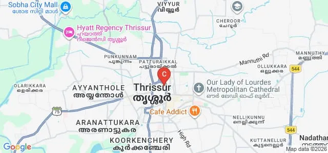 St Mary's College, Thrissur Map