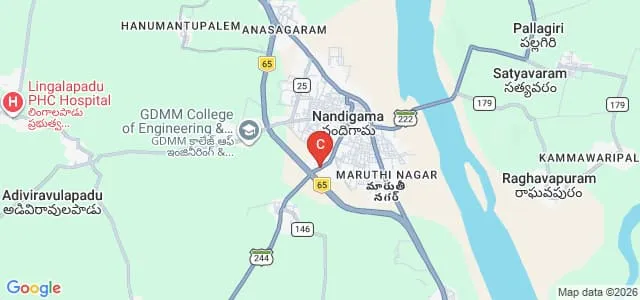 ABR College of Education, Prakasam Map