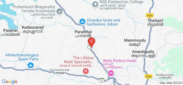 Mar Chrysostom College of Arts and Science, Pathanamthitta Map