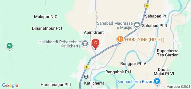 SK Roy Memorial Institute of Education, Katlicherra Map