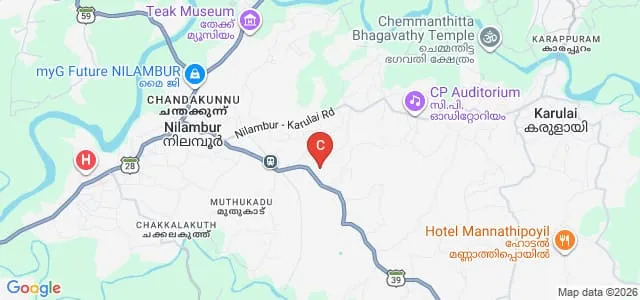 De Paul Institute of Science and Technology, Nilambur Map