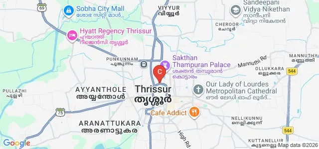 Sree Sankaracharya Sanskrit University, Regional Centre, Thrissur Map