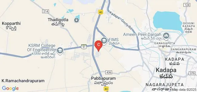 Balaji Institute of IT and Management, Kadapa Map