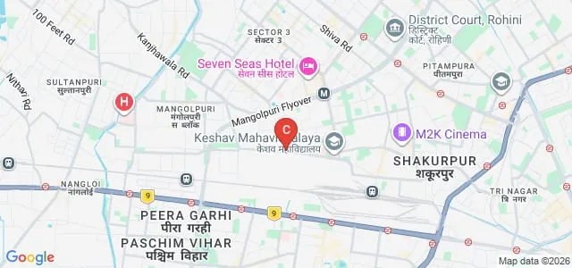 Keshav Mahavidyalaya, Delhi Map
