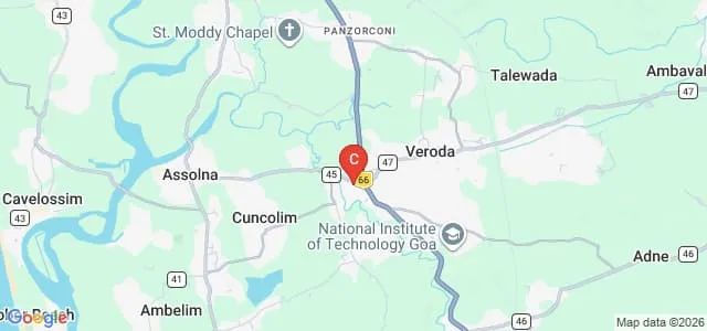 Cuncolim Educational Society's College of Arts and Commerce, Salcete Map