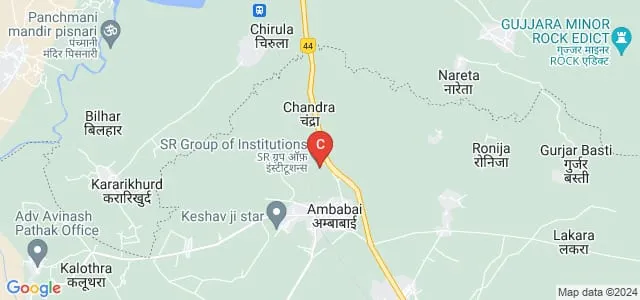 SR College of Professional Studies College, Jhansi Map