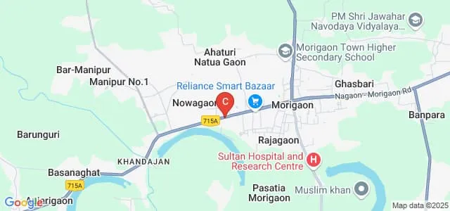 Ghanakanta Baruah College, Morigaon Map