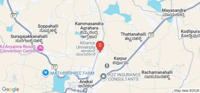 Alliance School of Business, Bangalore Map