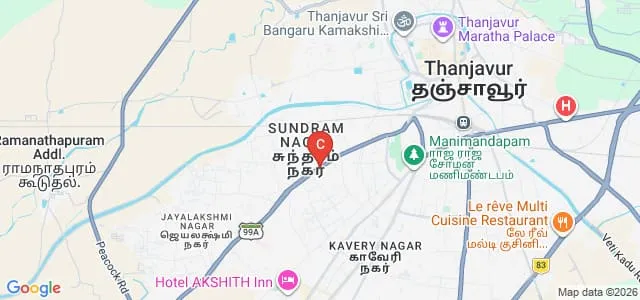 Simpra College of Education, Thanjavur Map