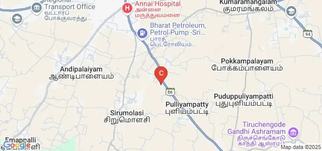 Alpha Institute of Management, Tiruchengode Map
