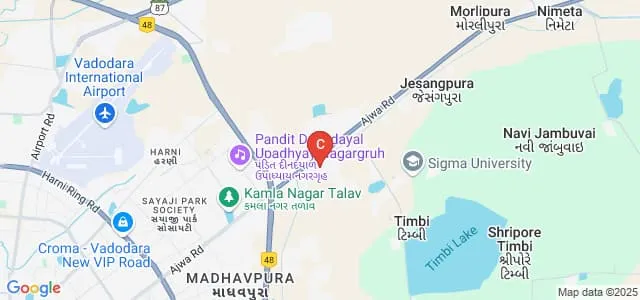Pioneer Ayurvedic College and Hospital, Vadodara Map