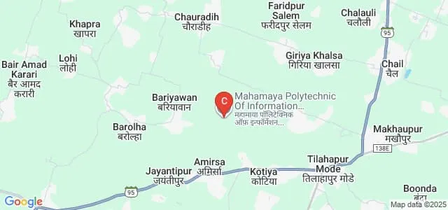 Mahamaya Polytechnic of Information Technology, Kaushambi Map