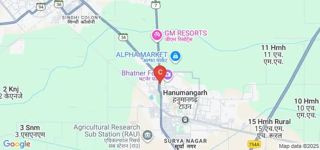Shaheed Bhagat Singh Law College, Hanumangarh Map