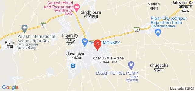 Pipar Teacher Training College, Pipar City Map